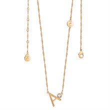 Tipperary Crystal Letter "A" Pendant Gold