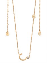 Tipperary Crystal Letter "C" Pendant Gold
