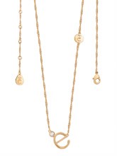 Tipperary Crystal Letter "E" Pendant Gold