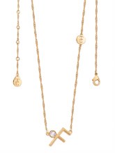 Tipperary Crystal Letter "F" Pendant Gold