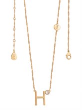 Tipperary Crystal Letter "H" Pendant Gold