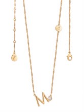 Tipperary Crystal Letter "M" Pendant Gold