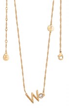 Tipperary Crystal Letter "W" Pendant Gold
