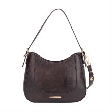 Hampton Handbags Linden Curved Shoulder Bag Brown