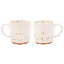Love Story Ceramic Mugs Mr & Mrs