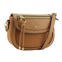 Hampton Handbags Madeira Foldover Saddle Bag Natural