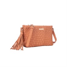 Gionni Handbags Malta Crossbody Bag Woven Apricot