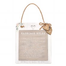 Love Story "Marriage Rules" Plaque