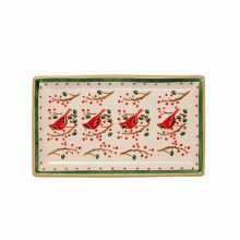Nicholas Mosse Medium Regtangular Plate Berry Bird
