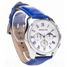 Newgrange Living Mens Watch Blue Strap & White Face