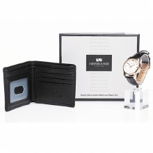 Newgrange Living Mens Watch & Wallet Set Black