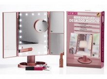 Nexus Cosmetic Desk Top Triple Mirror Rose Gold