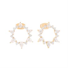 Tipperary Crystal MOH Earrings Circle Cz Earring
