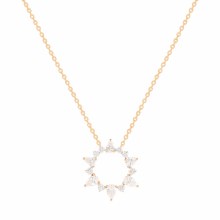 Tipperary Crystal MOH Pendant Circle Cz Gold