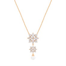 Tipperary Crystal MOH Pendant Flower & Pearl Gold