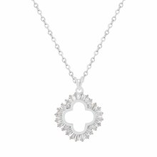 Tipperary Crystal MOH Pendant Flower Silver
