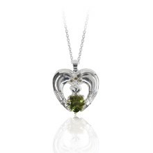 Tipperary Crystal MOH Pendant Silver Claddagh