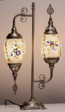 Grange Living Mosaic Table Lamp 2 Arm