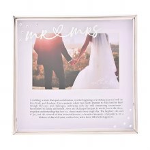 Mr & Mrs Frame 4*6" Silver Word