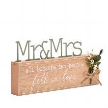 Love Story Mr & Mrs Mantel Plaque