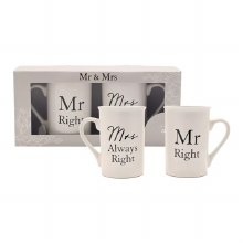 Mr Right & Mrs Always Right Mugs