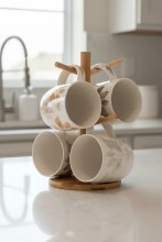Newgrange Living Mugs Set of 4 & Mug Tree