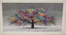 Multi Colour Tree Liquid Art 57 * 107cm