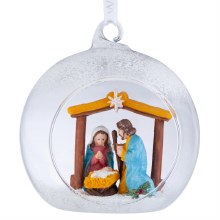 Galway Crystal Nativity Hanging Bauble
