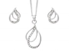 Indulgence Necklace Crystal Teardrop Set