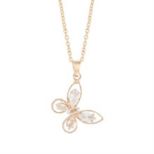 Indulgence Necklace CZ Butterfly GD