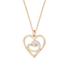Indulgence Necklace CZ Crystal Hearts