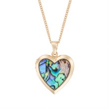 Indulgence Necklace Gold Abalone Locket