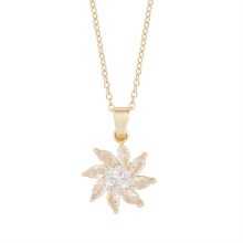 Indulgence Necklace Gold CZ Flower