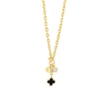 Absolute Jewellery Necklace Gold/Jet N2382JT