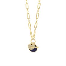 Absolute Jewellery Necklace Gold/Montana Blue N2398MB