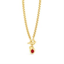 Absolute Jewellery Necklace Gold/Siam Red N2395RE