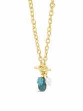 Absolute Jewellery Necklace Gold Turquoise N2351TQ