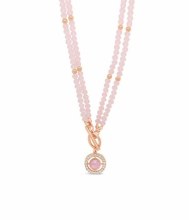 Absolute Jewellery Necklace Rose Gold & Pink N2179PK