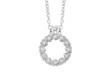 Indulgence Necklace Ring of Hearts Rhodium