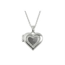 Indulgence Necklace Silver Crystal Heart