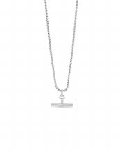 Absolute Jewellery NECKLACE SILVER T-BAR N2417SL