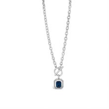 Absolute Jewellery Necklace Silver/Midnight Blue N2171MB