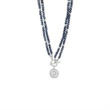 Absolute Jewellery Necklace Silver/Midnight Blue N2179MB