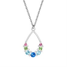 Indulgence Necklace Teardrop Multi Crysta