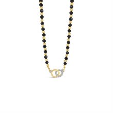 Absolute Jewellery Necklace Yellow Gold/Jet N2180JT
