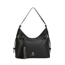 Hampton Handbags Olive Curved Shoulder Bag Black
