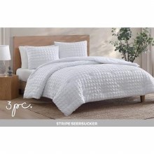 Comforter Set 3pc Olivia White 
Fit Double & King Size Bed