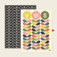 Orla Kiely Set Of 2 T-Towels - Yes Linear Stem (Multi)