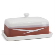 Tipperary Crystal Paul Maloney Pottery Terracotta Butterdish