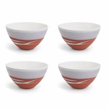 Tipperary Crystal Paul Maloney Pottery Terracotta Set of 4 Bowls